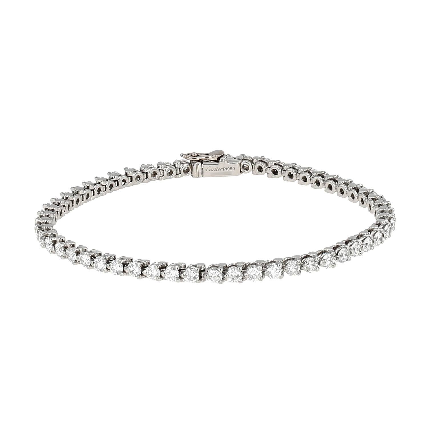 Bracciale Cartier Lignes Essentielles in platino e diamanti