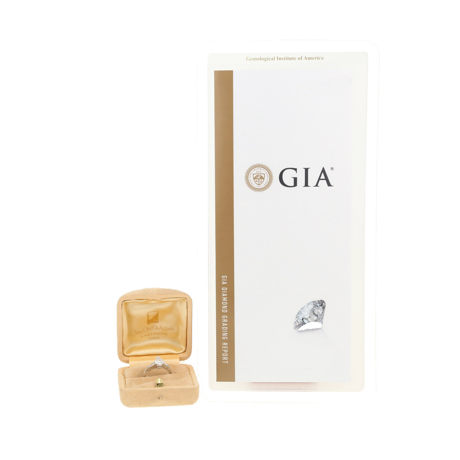 Van Cleef & Arpels  ring in platinium and diamonds (1.23 carat) - Detail D2