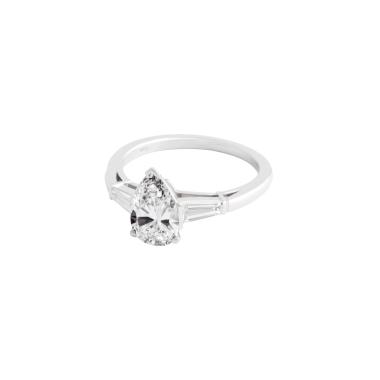 Bague Van Cleef & Arpels  en platine et diamants (1.23 carat)