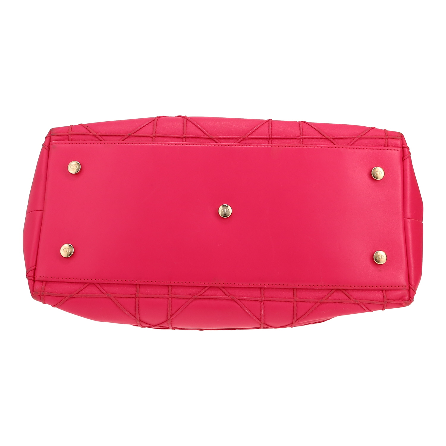 Sac à main Dior  Granville en cuir cannage rose - Detail D1