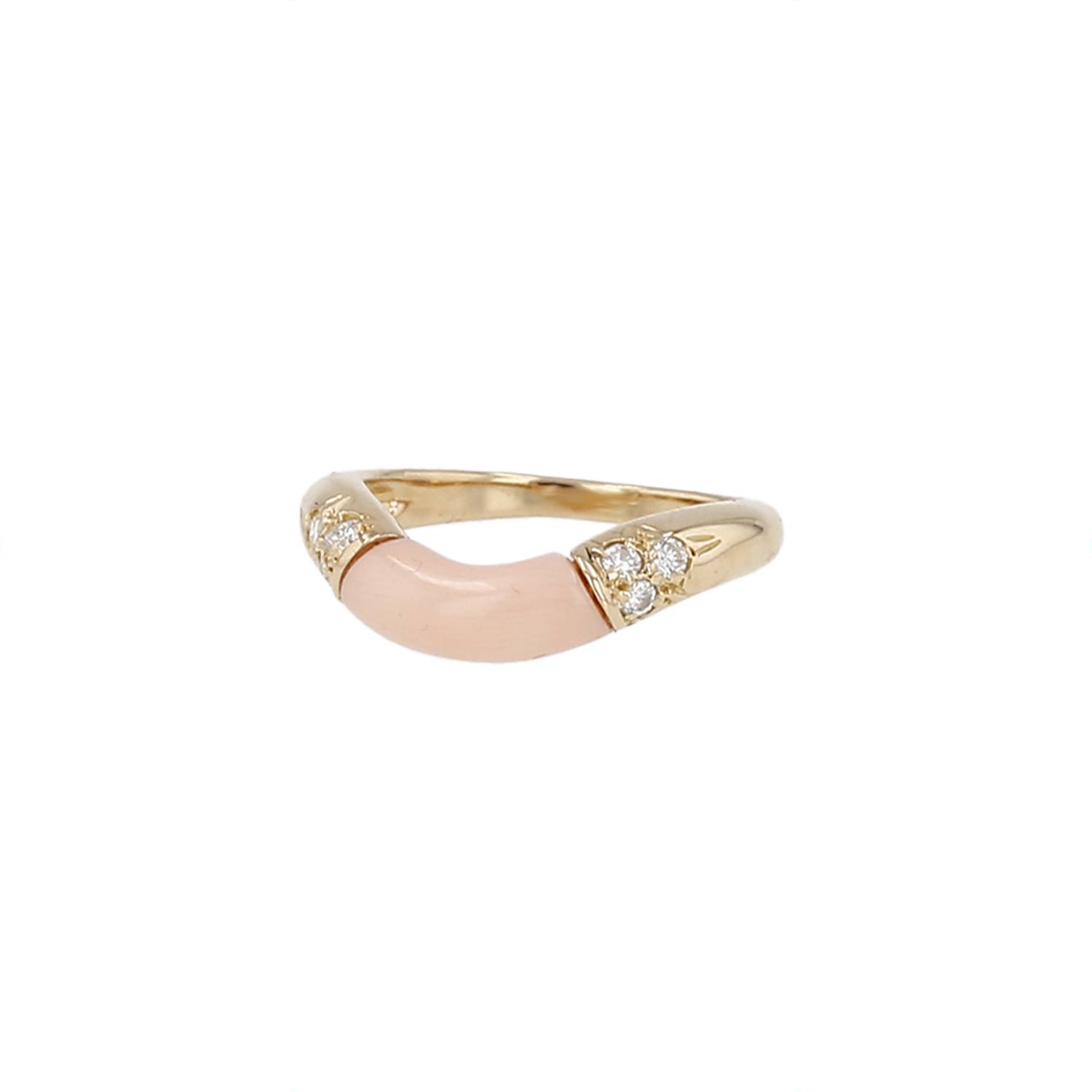Bague Cartier or jaune corail diamants occasion Bague Cartier or jaune corail diamants occasion