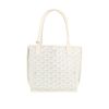 Goyard  Anjou small model  handbag  in white Goyard canvas  and white leather - 360 thumbnail