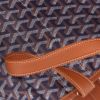 Goyard  Belharra shopping bag  in navy blue Goyard canvas  and brown leather - Detail D2 thumbnail