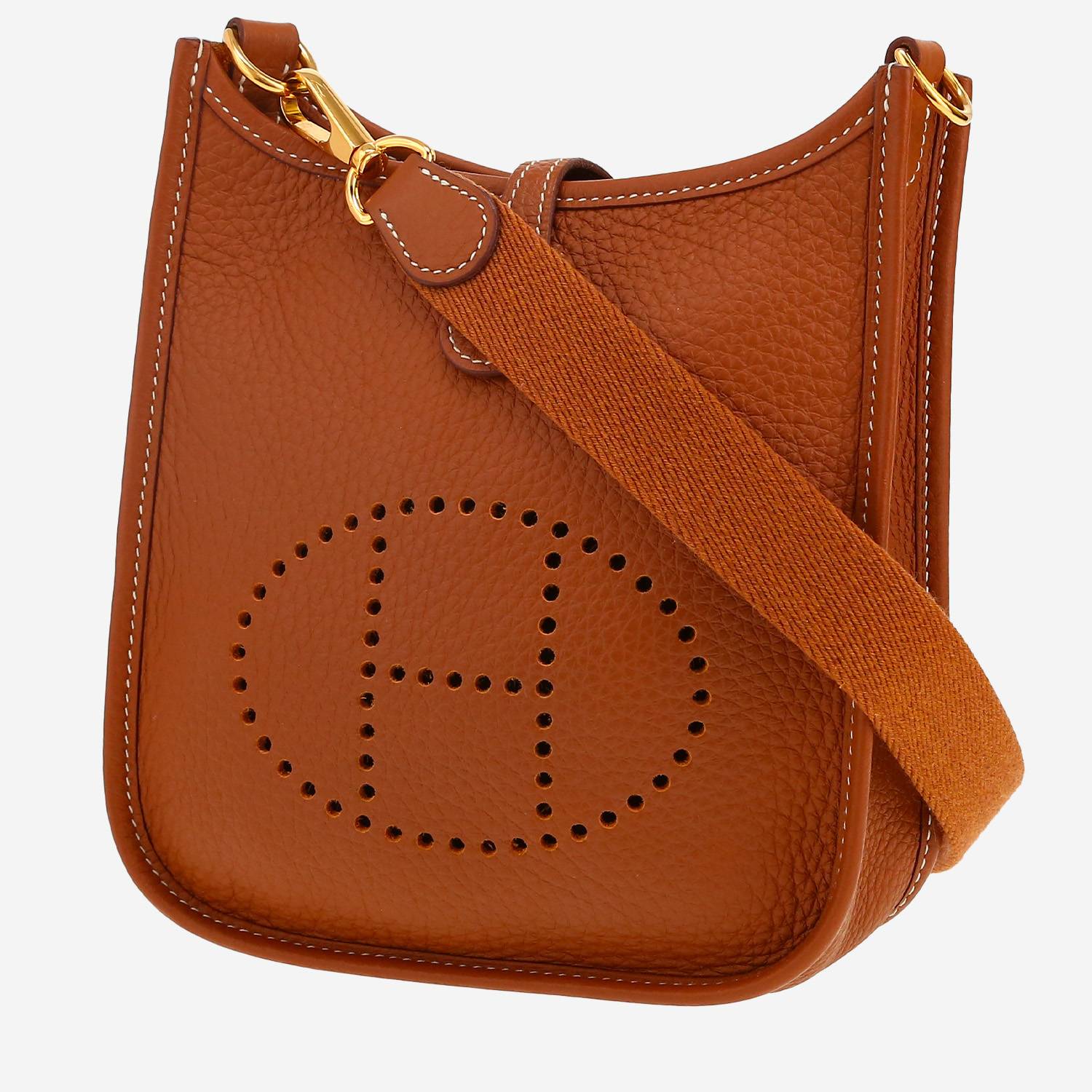 Borsa a tracolla Hermès  Mini Evelyne in pelle togo gold