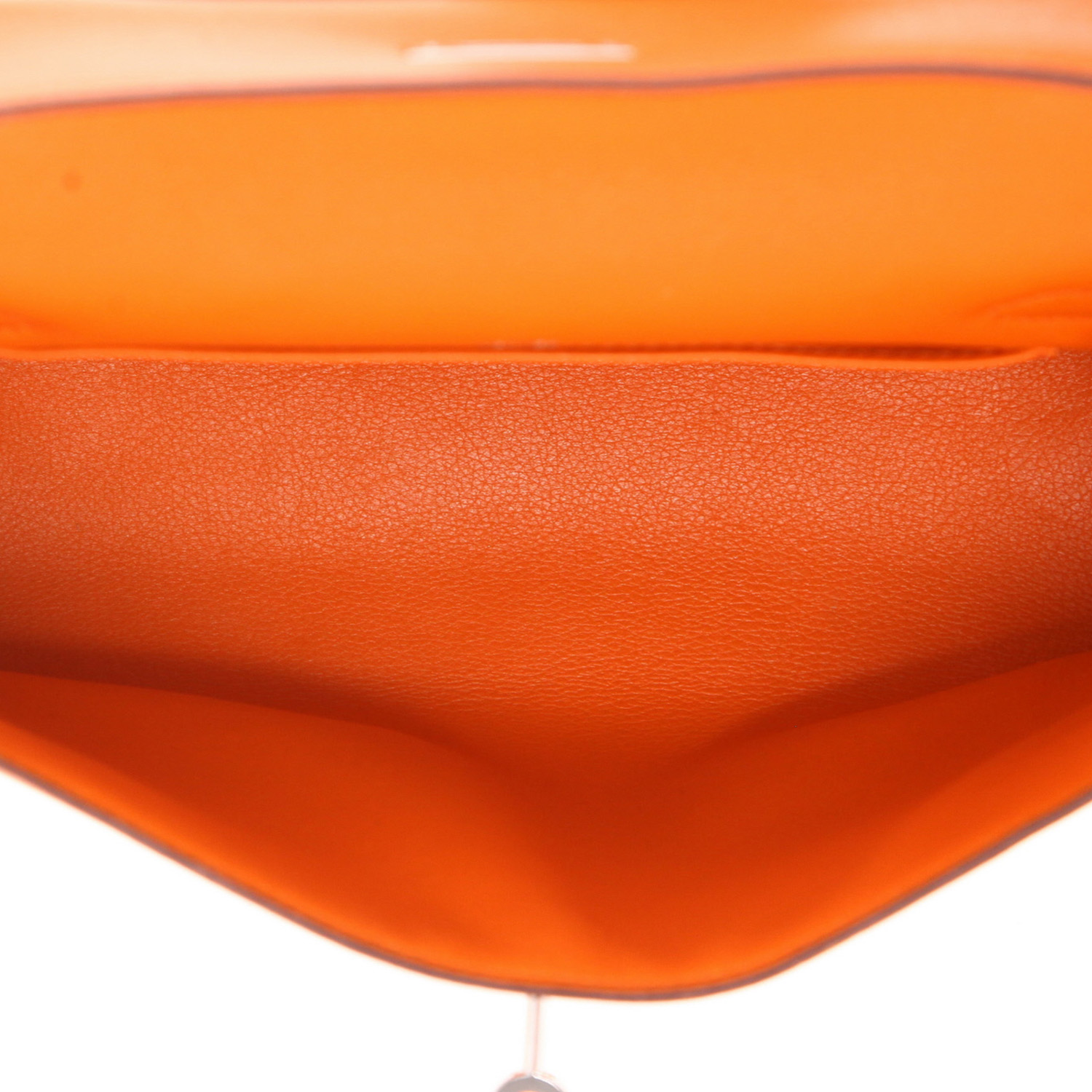 Pochette Hermès  Kelly - Clutch in pelle Swift arancione - Detail D3