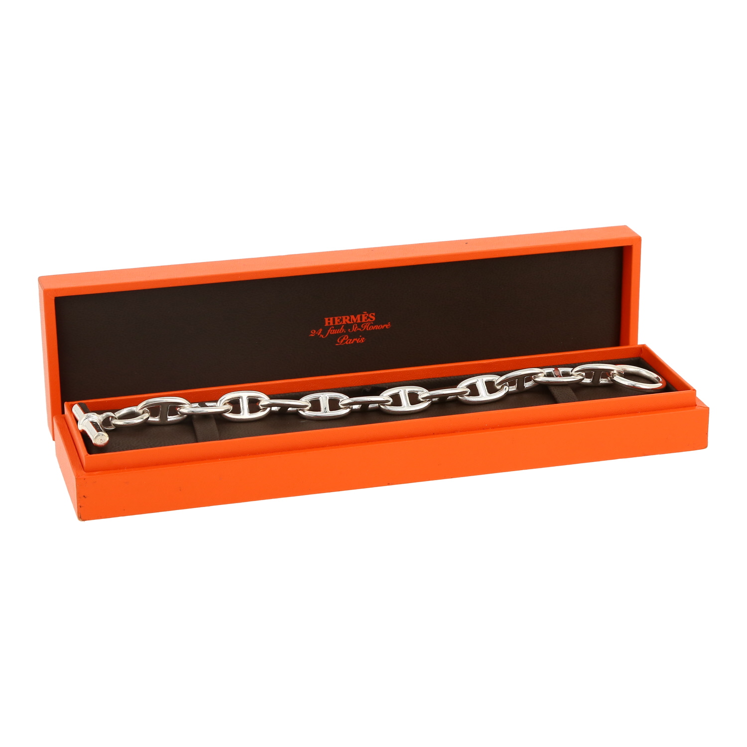 Bracciale Hermès Chaîne d'Ancre modello grande in argento - Detail D2
