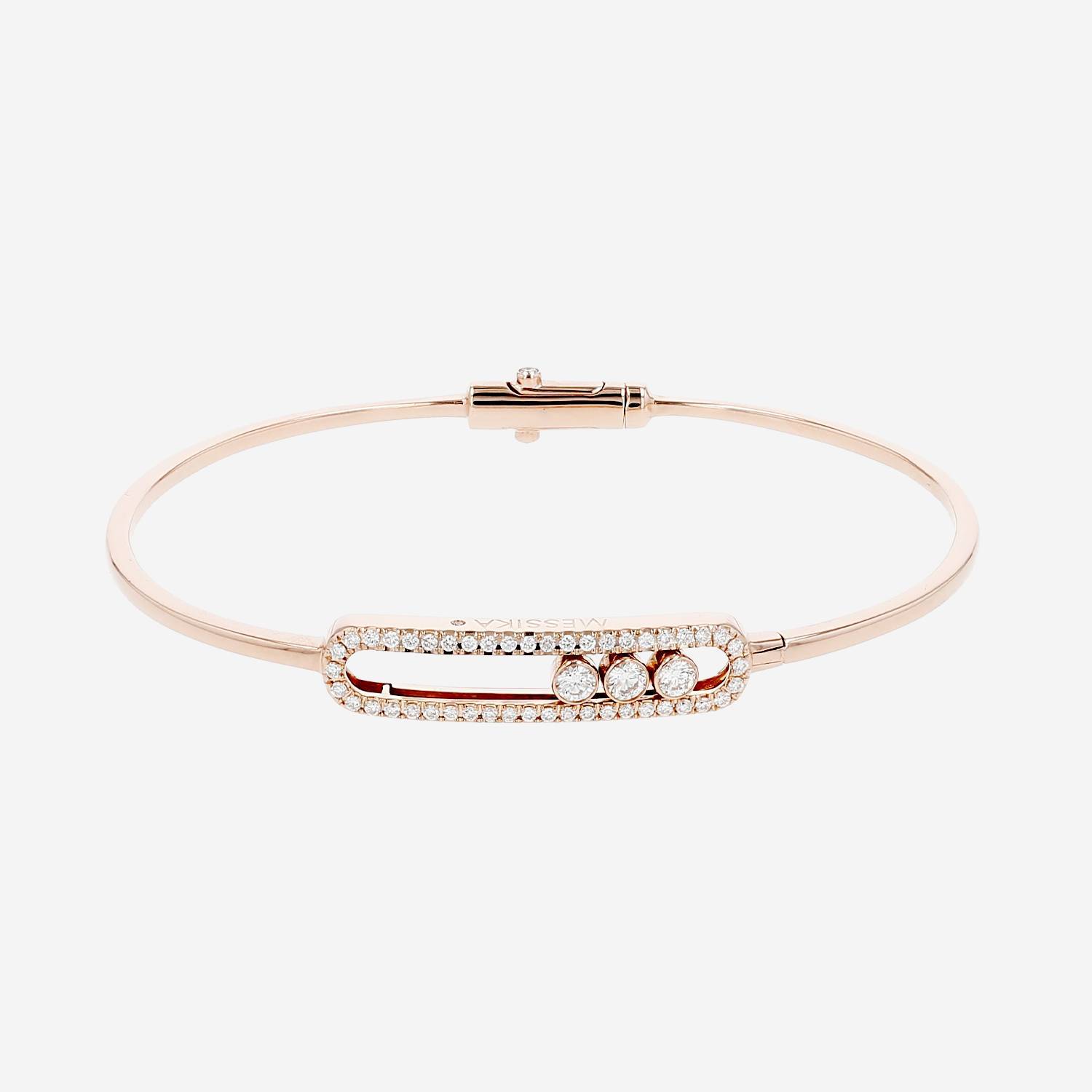 Messika Move bangle in pink gold and diamonds