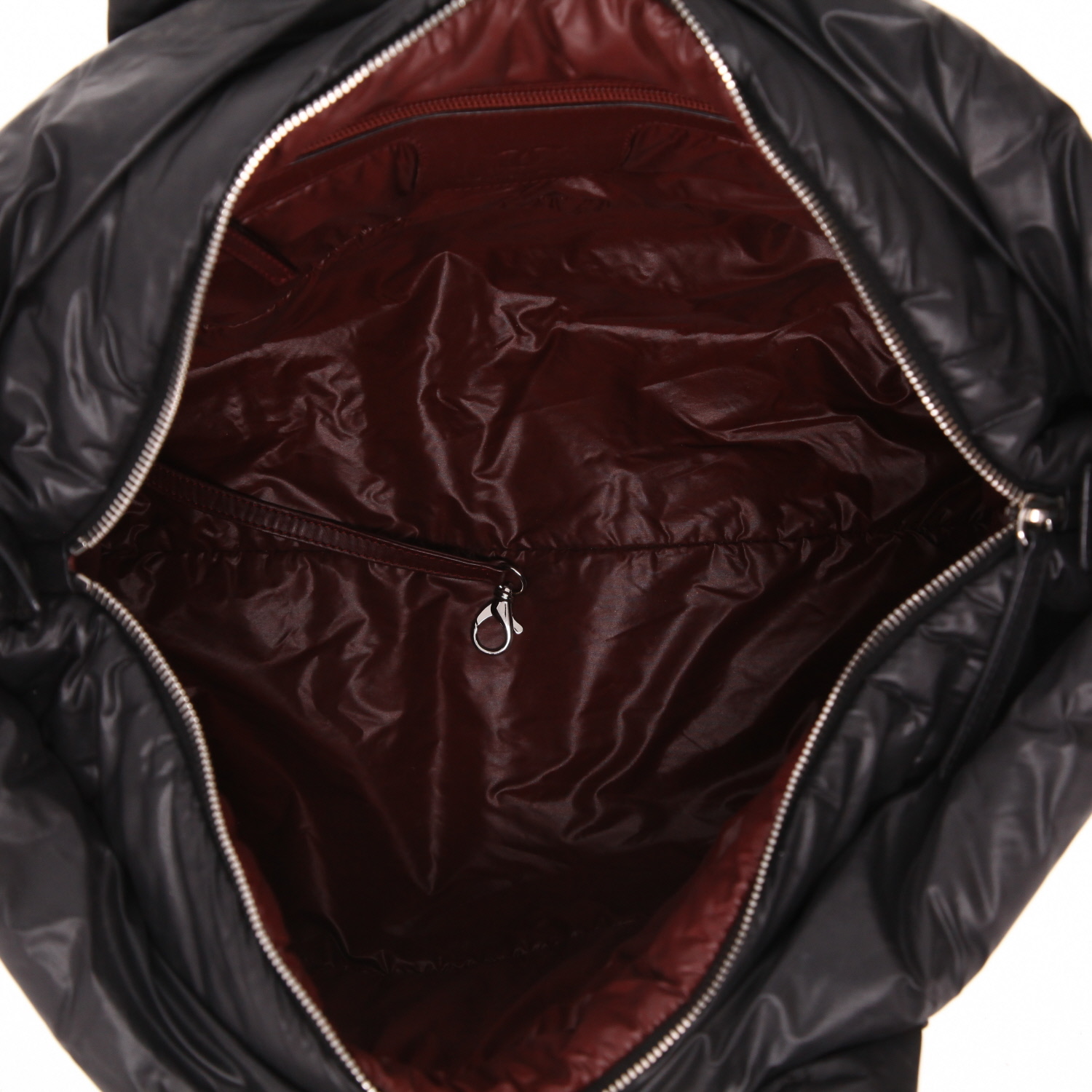 Bolso de mano Chanel  Coco Cocoon modelo grande  en lona acolchada negra y cuero negro - Detail D3