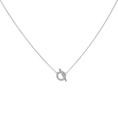 Collier Hermès Finesse en or blanc et diamants