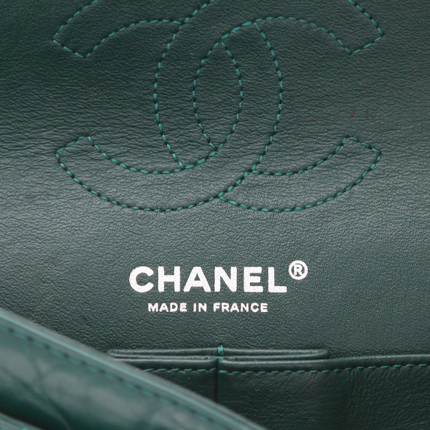 Borsa Chanel  2.55 in pelle trapuntata verde - Detail D2