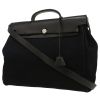 Borsa Hermès  Herbag in tela nera e pelle nera - 00pp thumbnail