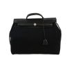 Borsa Hermès  Herbag in tela nera e pelle nera - 360 thumbnail