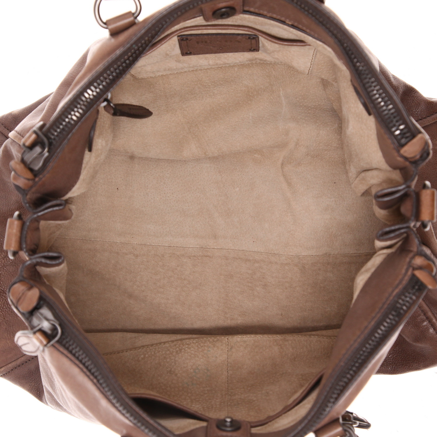 Borsa Prada   in pelle marrone - Detail D3