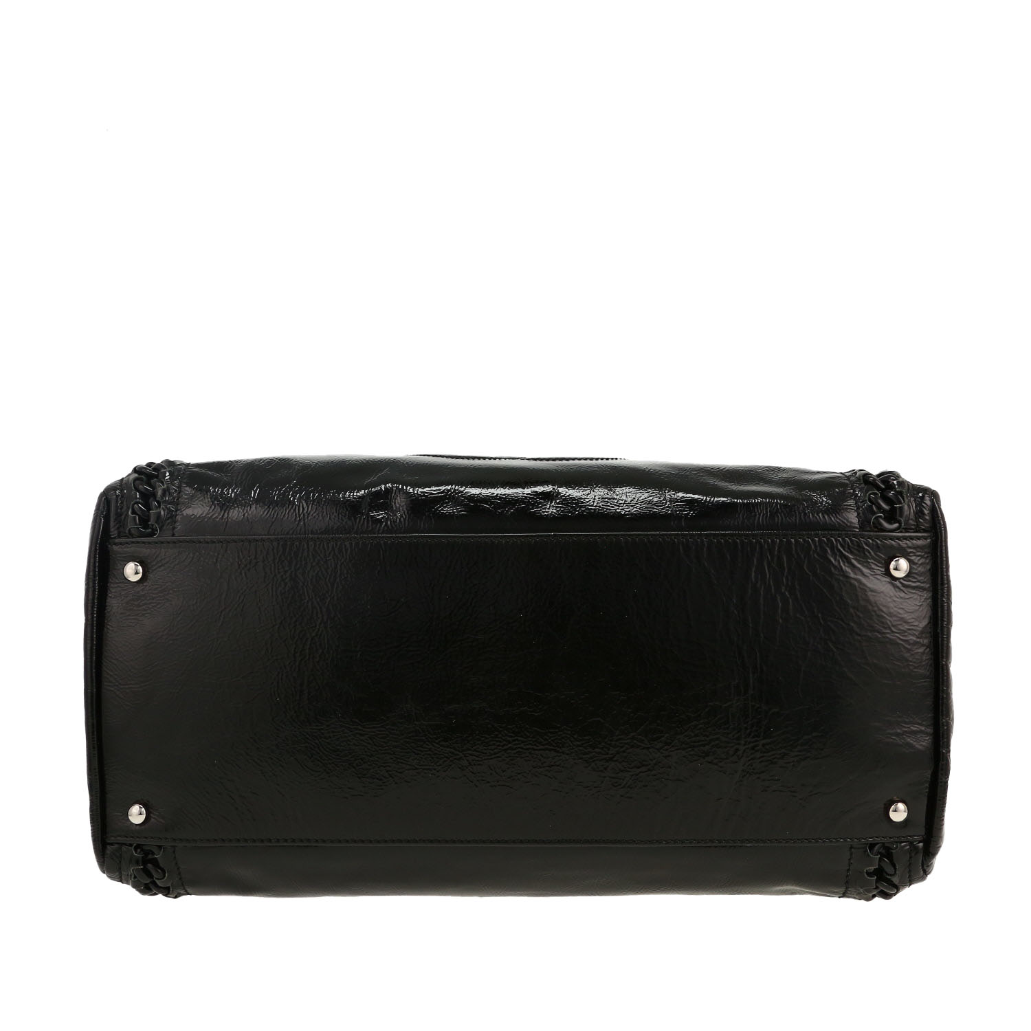 Borsa Chanel   in pelle verniciata nera - Detail D1