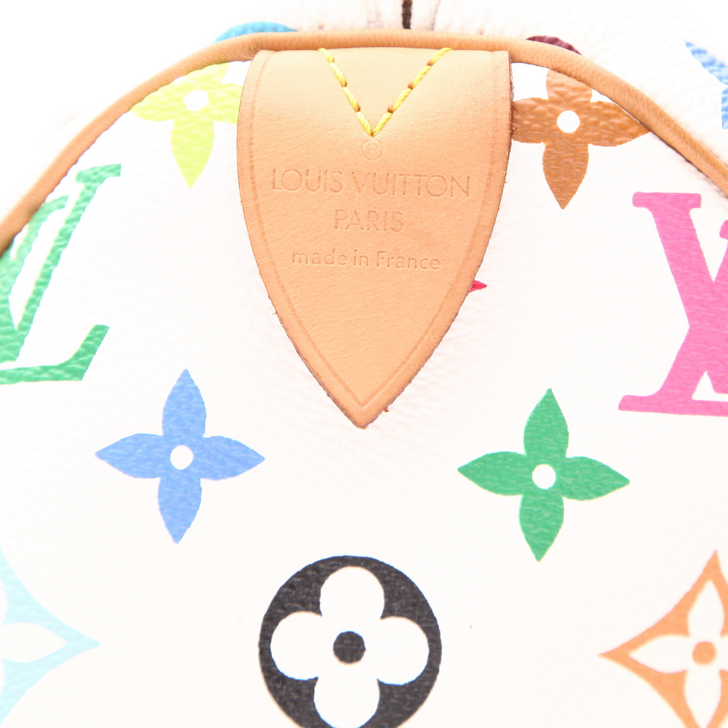 Borsa Louis Vuitton  Speedy Editions Limitées in tela monogram multicolore e pelle naturale - Detail D2