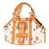Borsa Louis Vuitton  Theda in tela monogram bianca e multicolore e pelle naturale - 00pp thumbnail
