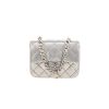 Chanel  Timeless Extra Mini key-ring  in silver quilted leather - 360 thumbnail