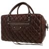Sac à main Balenciaga   en cuir matelassé marron - 00pp thumbnail