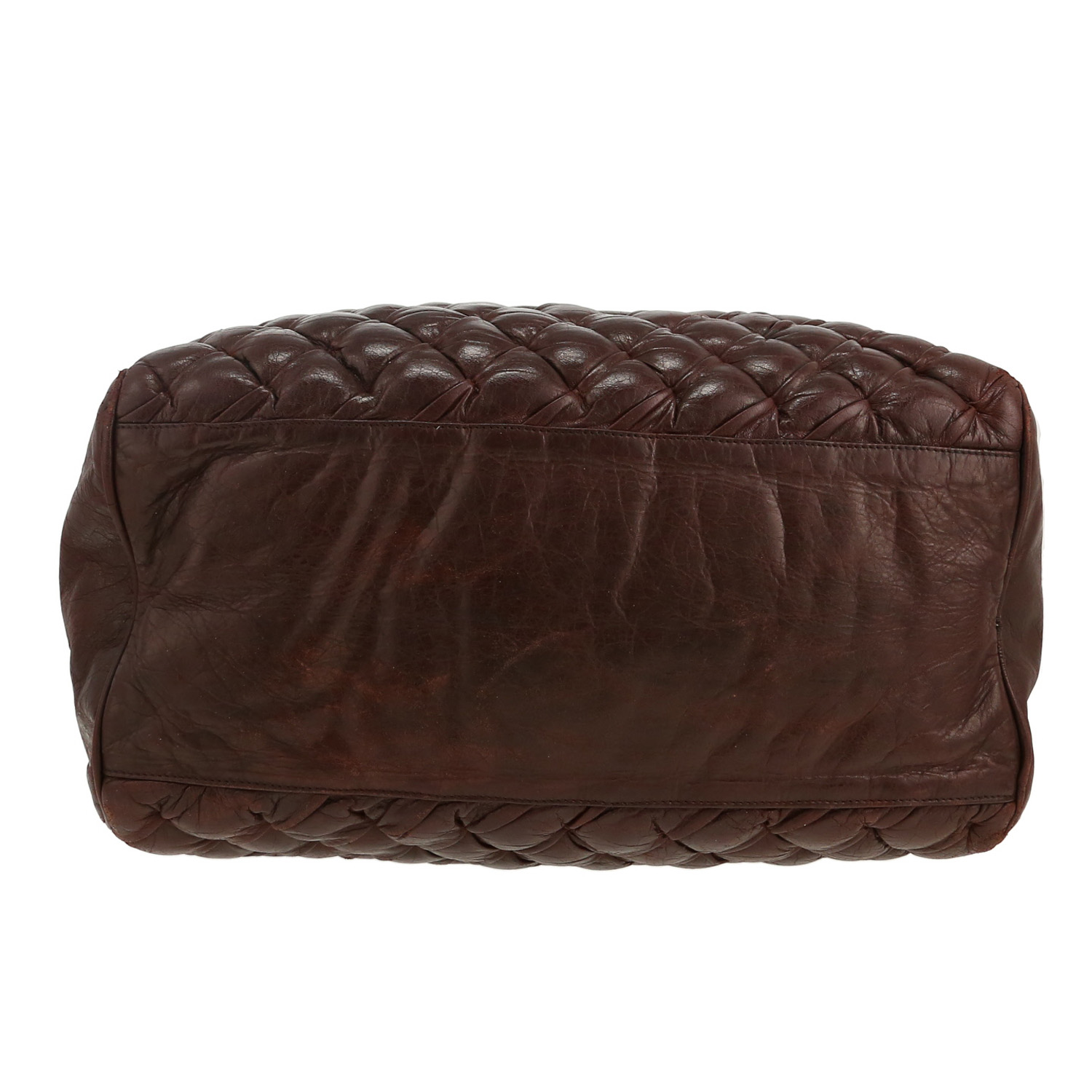 Sac à main Balenciaga   en cuir matelassé marron - Detail D1