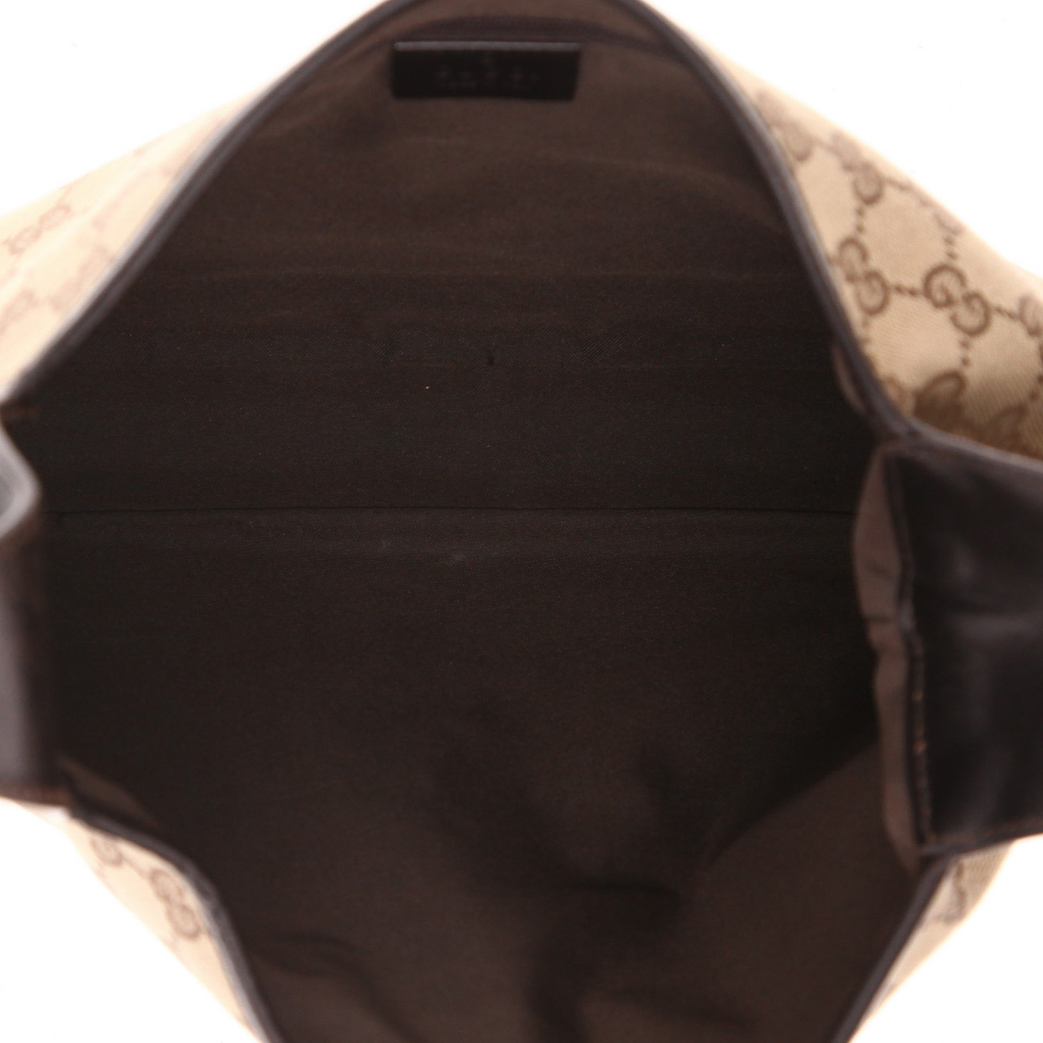 Bolso de mano Gucci  Jackie en tejido "sûpreme GG" beige y cuero marrón - Detail D3