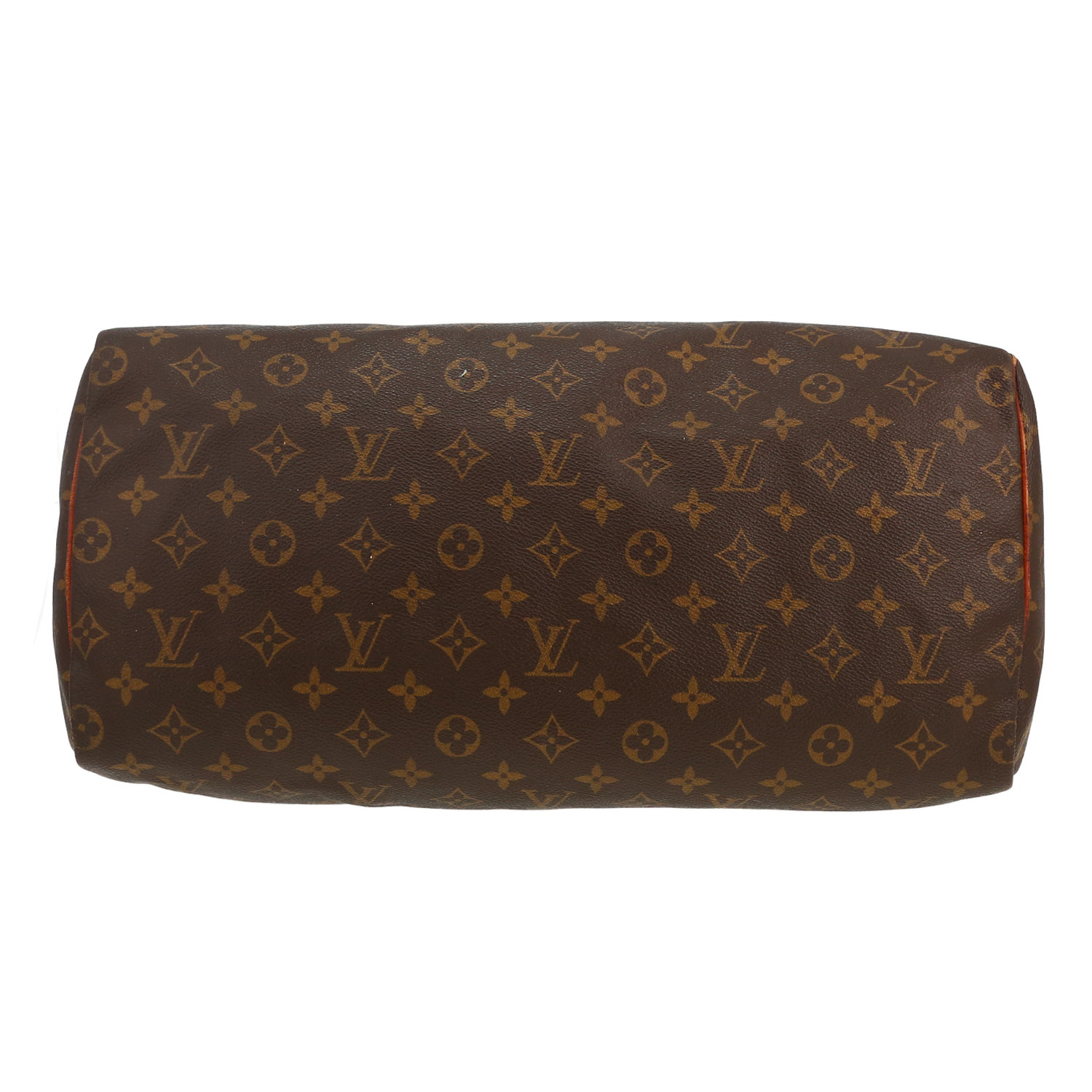 Louis Vuitton  Speedy 40 handbag  in brown monogram canvas  and natural leather - Detail D1