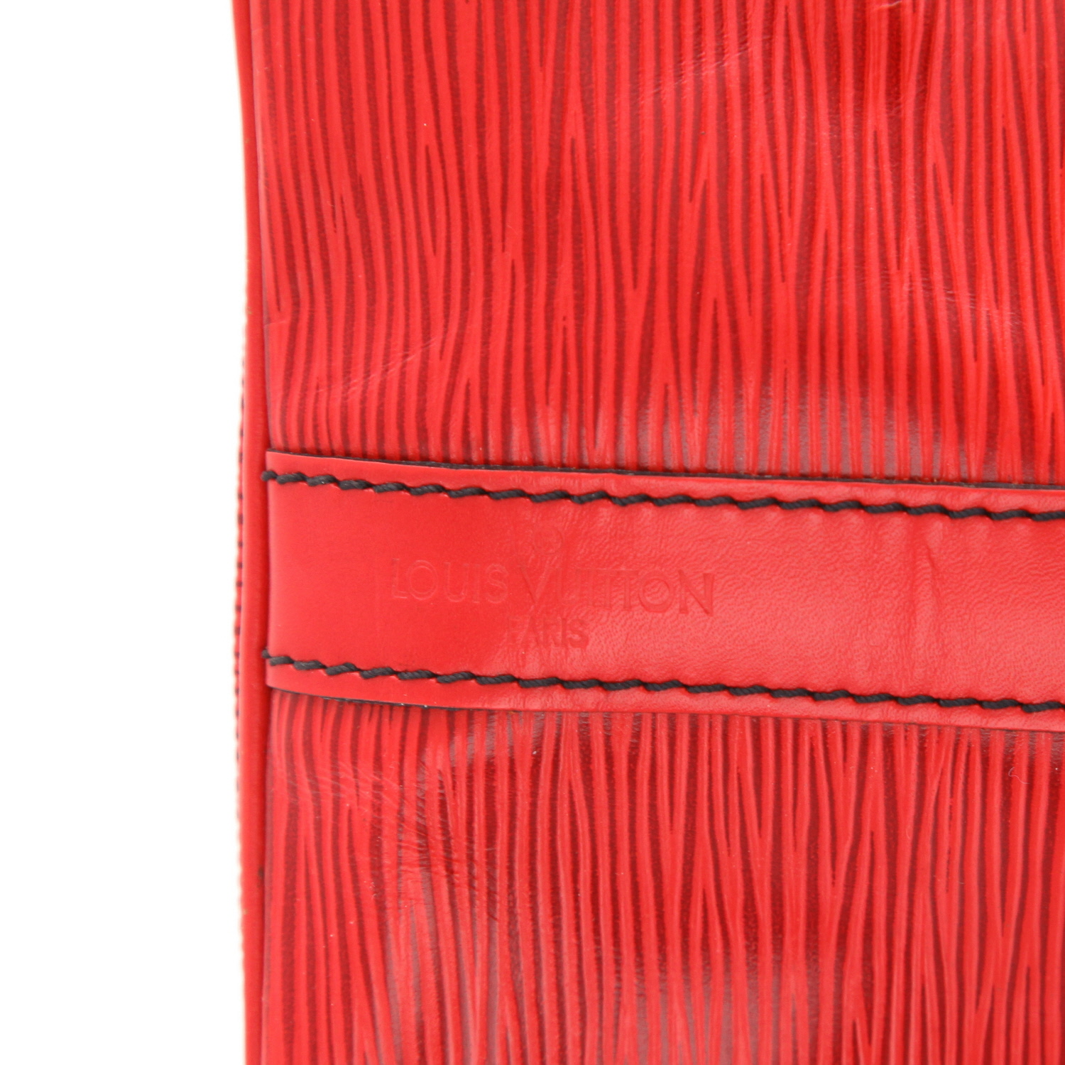 Borsa Louis Vuitton  Noé in pelle Epi rossa - Detail D2