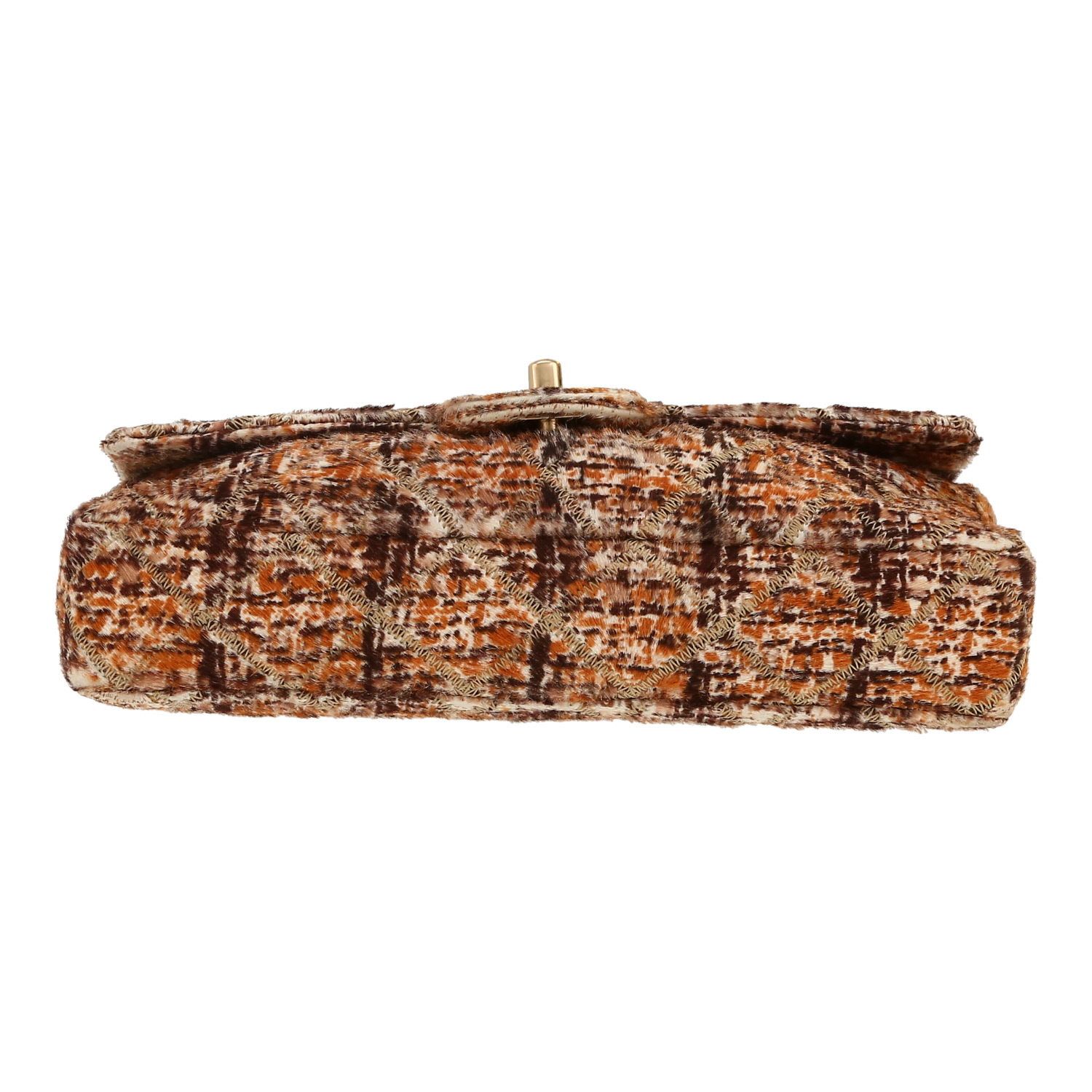 Chanel  Baguette handbag  in brown and beige foal - Detail D1