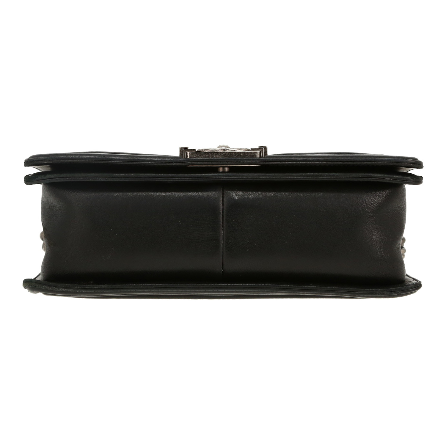 Chanel  Boy shoulder bag  in black quilted leather - Detail D1