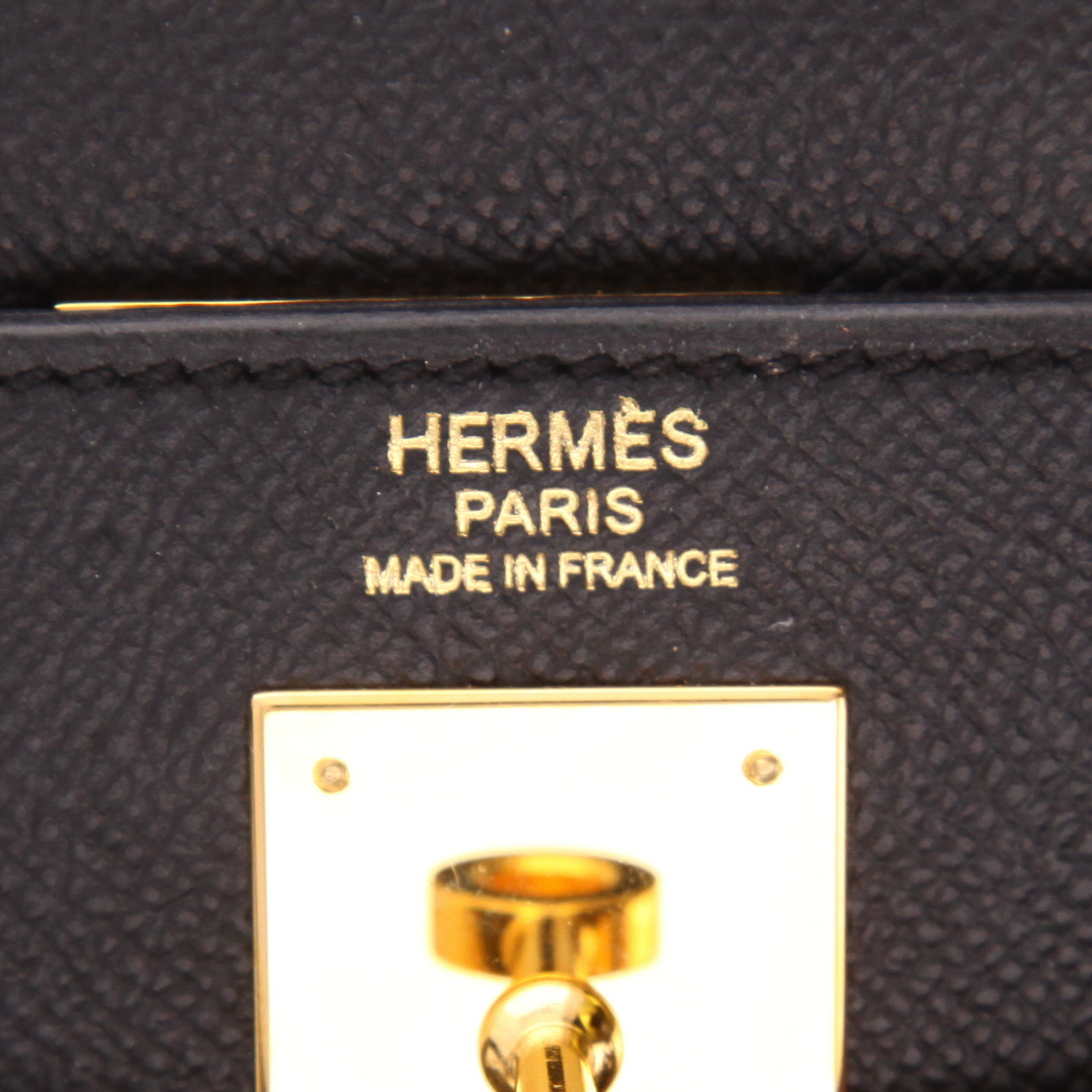 Sac à main Hermès  Kelly 32 cm en cuir epsom noir - Detail D2