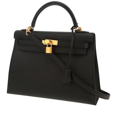 Sac à main Hermès  Kelly 32 cm en cuir epsom noir