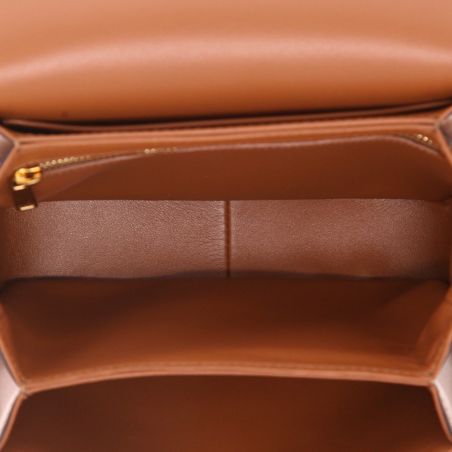 Celine  Triomphe Teen shoulder bag  in brown "Triomphe" canvas  and brown leather - Detail D3