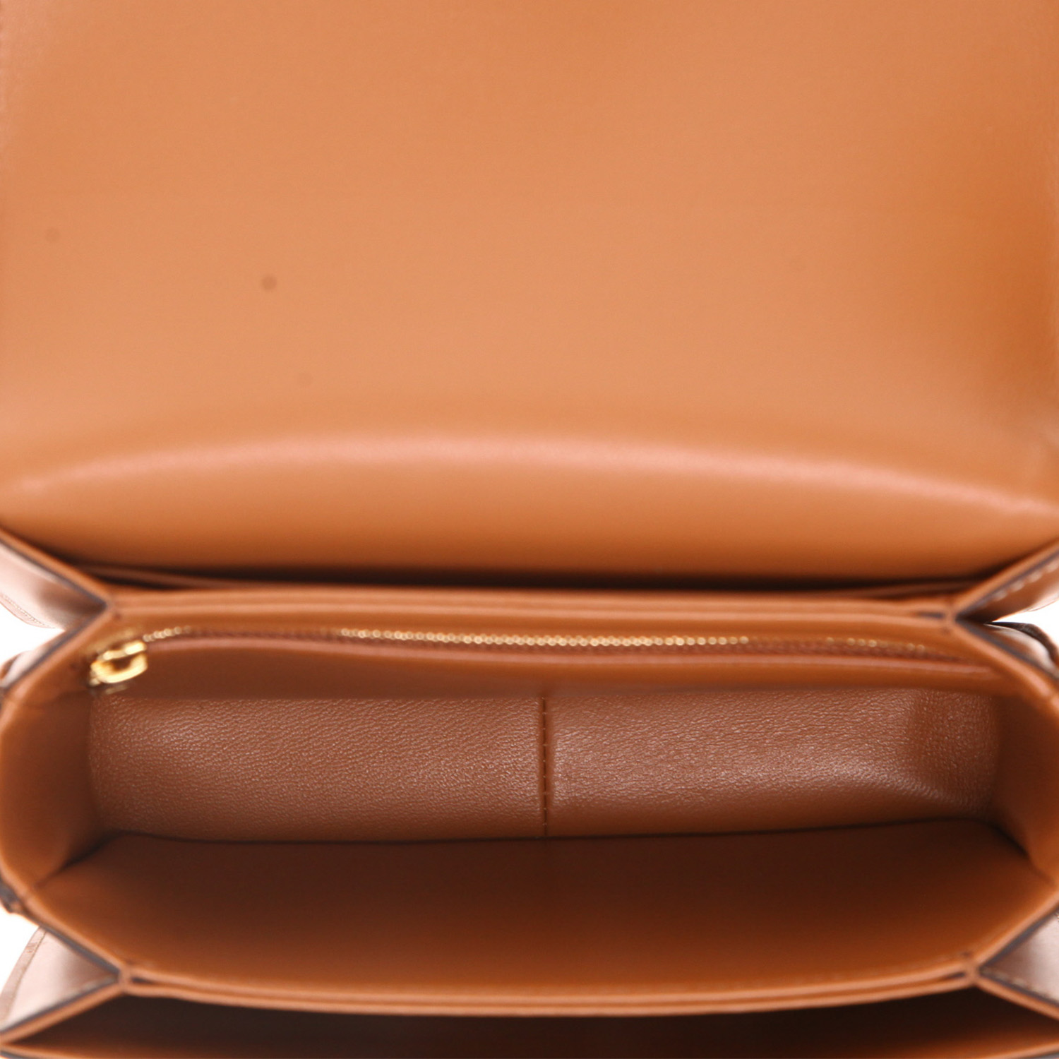 Borsa a tracolla Celine  Triomphe Teen in pelle marrone - Detail D3