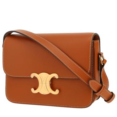 Borsa a tracolla Celine  Triomphe Teen in pelle marrone