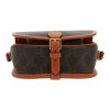 Borsa a tracolla Celine  Folco in tela "Triomphe" marrone e pelle marrone - Detail D1 thumbnail