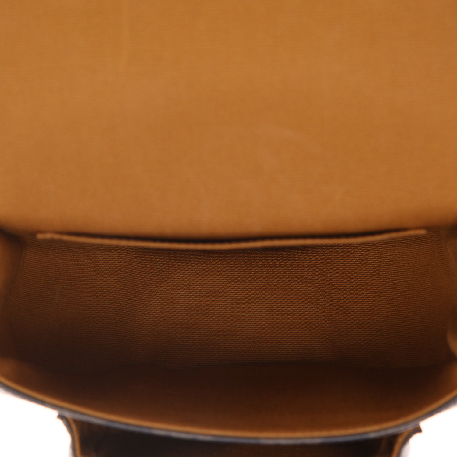 Sac bandoulière Celine  Folco en toile Triomphe marron et cuir marron - Detail D3