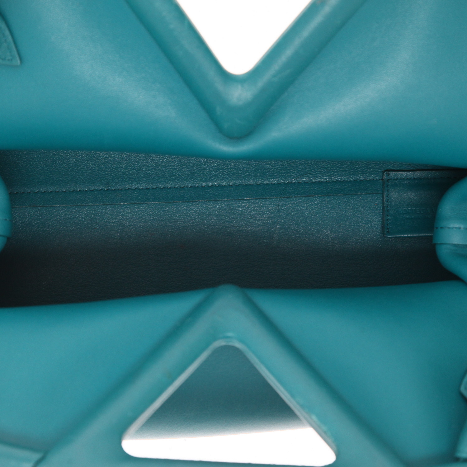 Bottega Veneta  Point shoulder bag  in green leather - Detail D3