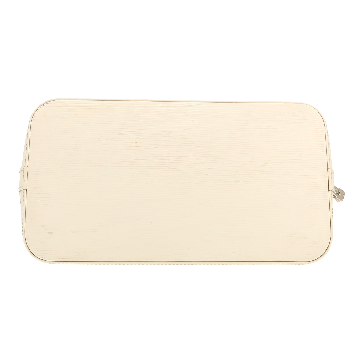 Bolso de mano Louis Vuitton  Alma modelo mediano  en cuero Epi blanco - Detail D1