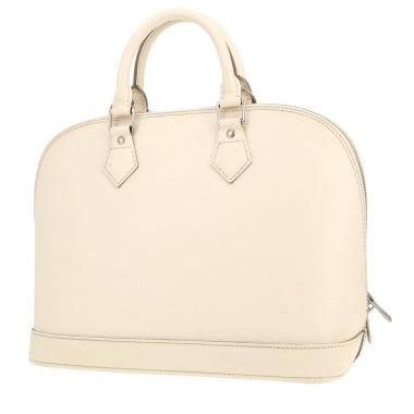 Bolso de mano Louis Vuitton  Alma modelo mediano  en cuero Epi blanco