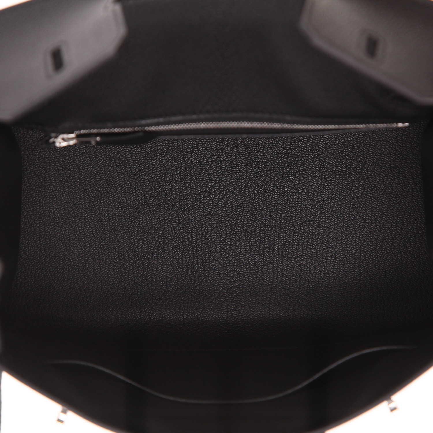 Borsa Hermès  Birkin 25 cm in pelle Epsom nera - Detail D3