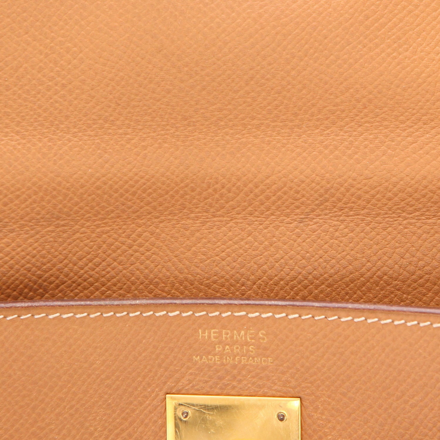 Borsa Hermès  Kelly 32 cm in pelle Courchevel gold - Detail D2