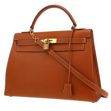 Borsa Hermès  Kelly 32 cm in pelle Courchevel gold