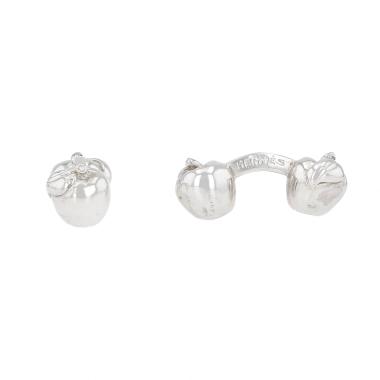 Paire de boutons de manchette Hermès  en argent