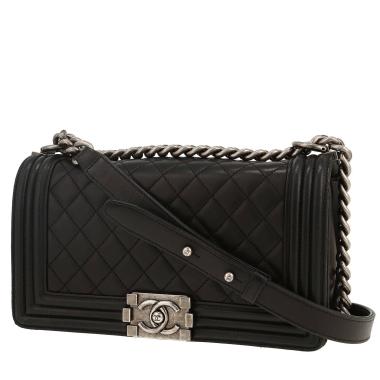 Sac bandoulière Chanel  Boy en cuir matelassé noir