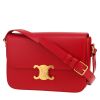 Celine  Triomphe medium model  shoulder bag  in red leather - 00pp thumbnail