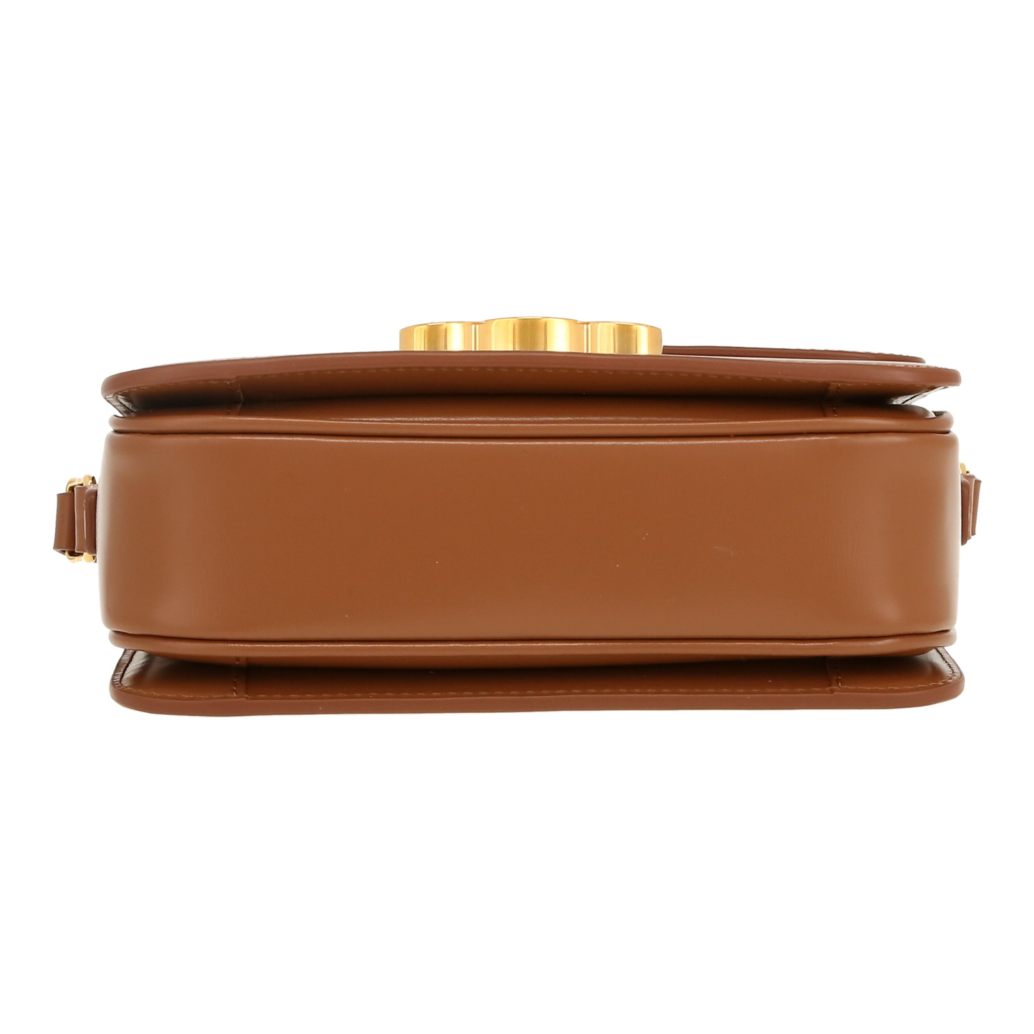 Celine  Triomphe Teen shoulder bag  in brown leather - Detail D1