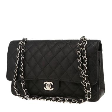 Sac à main Chanel  Timeless Classic en cuir grainé matelassé noir