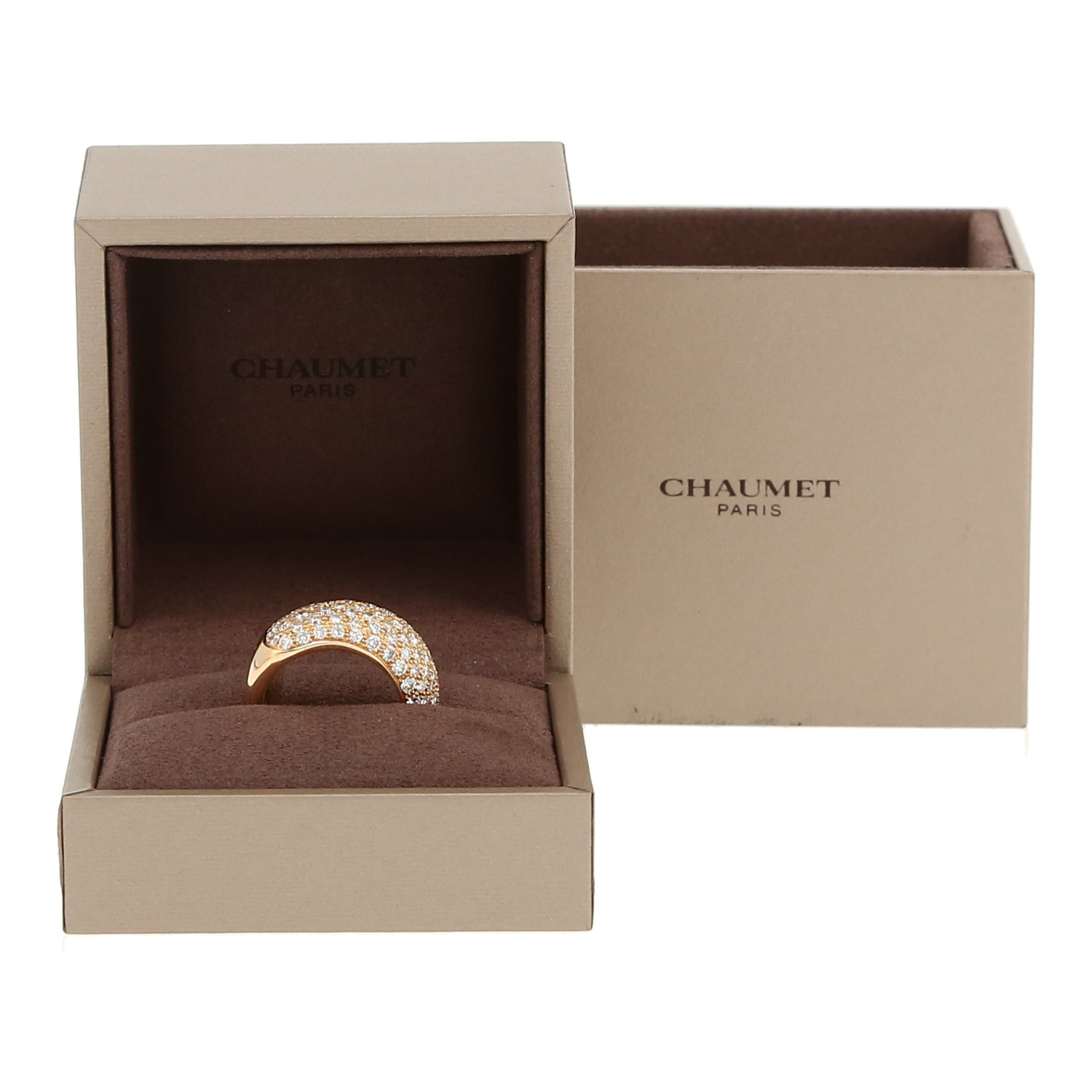 Chaumet Hommage à Venise ring in yellow gold and diamonds - Detail D2