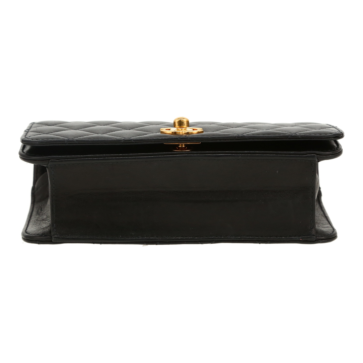 Bolso bandolera Chanel  Mademoiselle en cuero acolchado negro - Detail D1