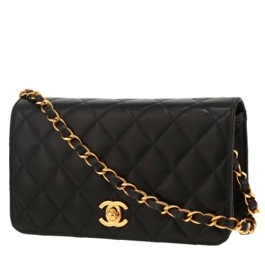 Sac bandoulière Chanel  Mademoiselle en cuir matelassé noir