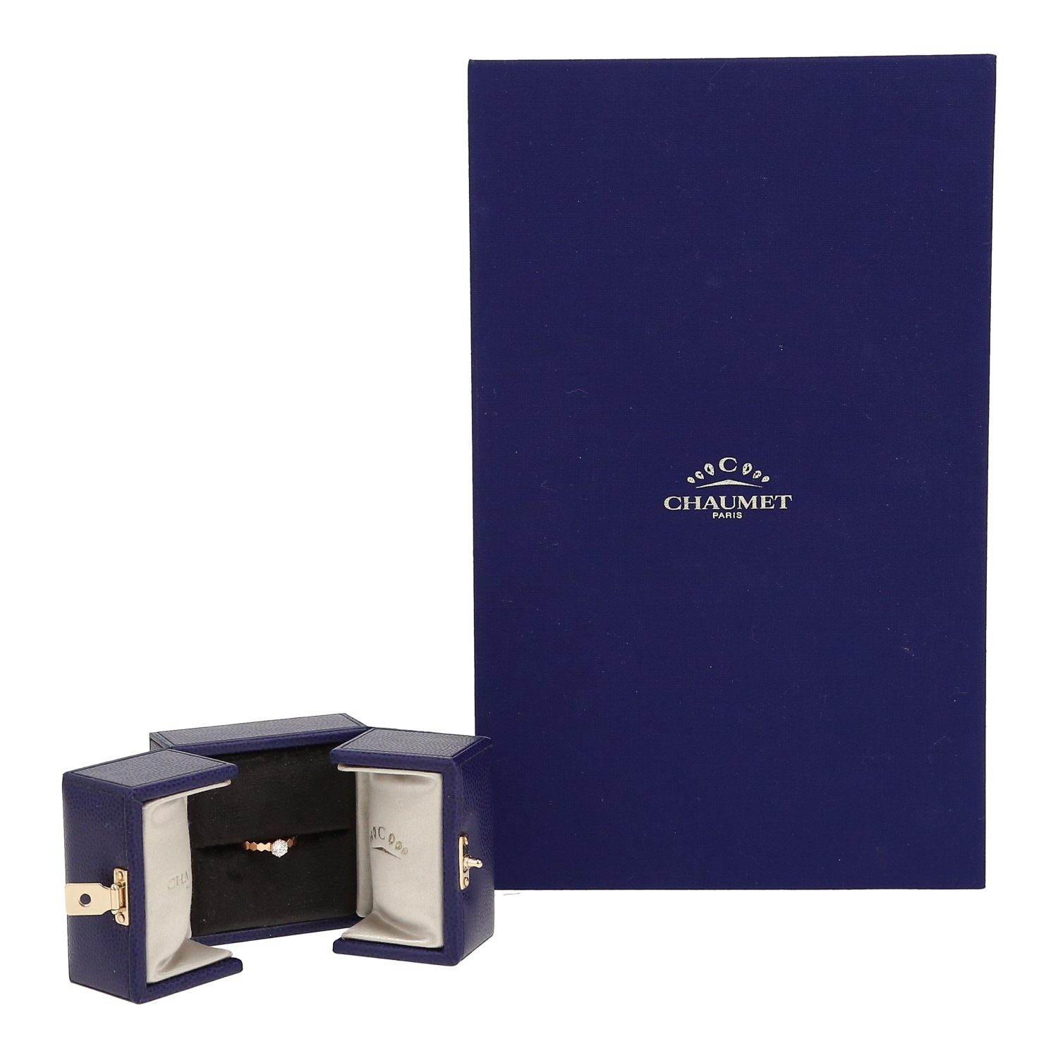 Bague solitaire Chaumet Bee my Love en or rose et diamant - Detail D2